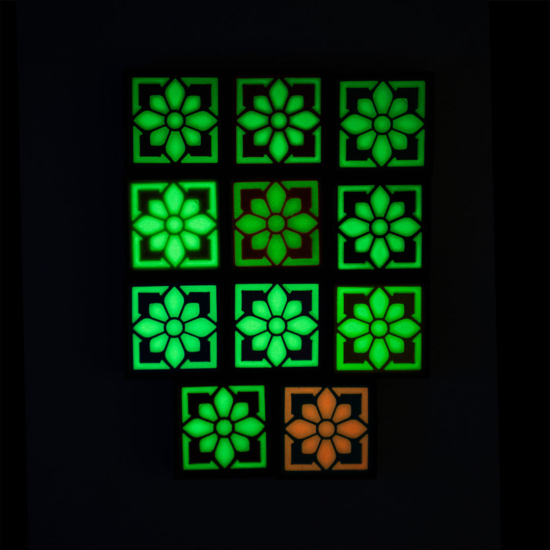 MOLLE Clip Indochine Tiles - Pattern 02 - Glow In The Dark