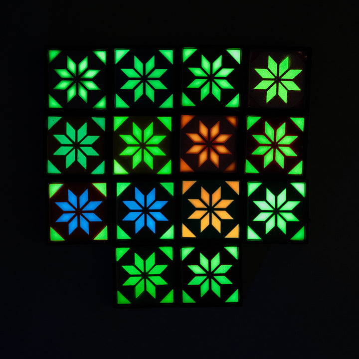 MOLLE Clip Indochine Tiles - Pattern 01 - Glow In The Dark