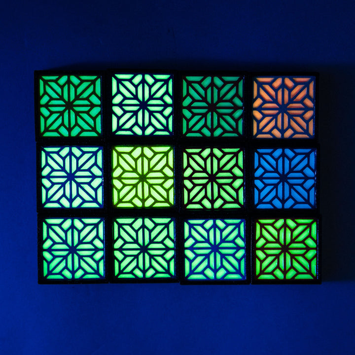 MOLLE Clip Indochine Tiles - Pattern 04 - Glow In The Dark
