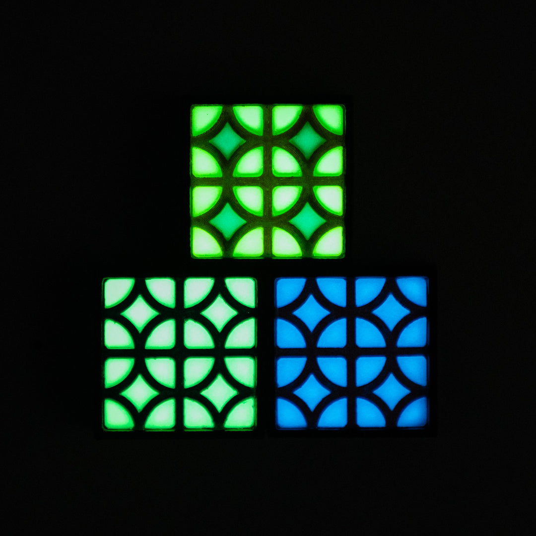 MOLLE Clip Indochine Tiles - Pattern 03 - Glow In The Dark